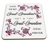 You're The Best Great-Grandma a Great-Grandson Could Wish for Novelty Mug Coaster