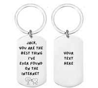 You're The Best Thing I Found on The Internet - Gifts for Boyfriends - Anniversary keychain - Valentine's Keyring - Gifts for Him Her - I Love You Gifts for Him Girlfriend Christmas Couple Gifts