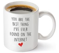 You're The Best Thing I've Ever Found On The Internet - Funny Anniversary Birthday Gifts for Husband Boyfriend - Romantic Long Distance Relationship Gifts For Him Her- 11 oz Coffee Mug