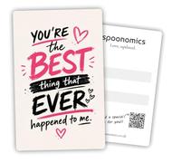 You're The BEST Thing That EVER Happened To Me Card, Plastic Keepsake Wallet Card, 86mm x 54mm, Personalise the To and From fields on Reverse and Custom QR Code