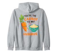 You're The Carrot To My Hummus Cute Veggie Zip Hoodie