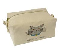 'You're The Cat's Whiskers' Canvas Wash Bag/Makeup Case (CS00043523)