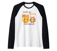 You're The Honey to My Biscuit Sweet Couple Raglan Baseball Tee