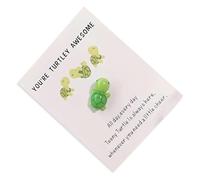 `You're Turtley Awesome Tiny Green Turtle Ornament, Pocket-Size Inspirational Keepsake Gift for Friends Family Coworkers`