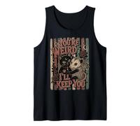 You're Weird I'll Keep You Black Cat Opossum Celestial Tank Top
