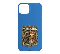 You're Weird Ill Keep You Vintage Fox Raven Hug Couple Case for iPhone 15 Plus