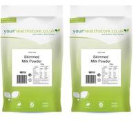 yourhealthstore 100% Pure Skimmed Milk Powder 300g, Made in Britain with British Milk, Low in Fat, No Additives, No Soy Lecithin, No Bovaer, Vegetarian, (Recyclable Pouch) (Pack of 2)