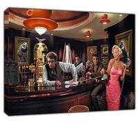 YourHomeArt Marilyn Monroe Elvis Presley James Pub Picture 40 x 30 Inch | Print On Framed Canvas Wall Art Home Decor - 102 x 76 Cm - 18mm Frame Depth