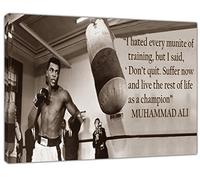 YourHomeArt Muhammad Ali Live as a Champion Picture/Photo Picture Print On Framed Canvas Wall Art Home Decoration 30 x 20 inch (76x 50 cm) -18mm Depth