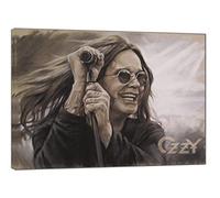 YourHomeArt Ozzy Osbourne Charcoal Drawing Picture Print On Framed Canvas Wall Art Home Decoration