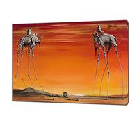 YourHomeArt The Elephants Paint by Salvador Dali Picture Reproduction Print On Framed Canvas Wall Art Home Decoration 34 x 24inch(86x 60 cm) -18mm Depth
