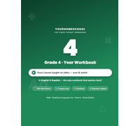 YourHomeschool Grade 4 Year Workbook: All Four Subjects - Math, Reading & Language Arts, Science, and Social Studies - with QR-Linked Video Lessons in ... and Spanish (YourHomeschool Year Workbooks)
