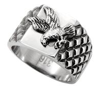 YourJewelleryBox Mens eagle ring signet pinky stainless steel no stone solid stamped (O) (Z)