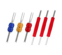 Yourkar 6 PCS Car Valve Core Removal Tool Set, Aluminum Air Conditioning Stem Core Remover Tool, Steel Dual Head Spool Quick Installation Remover, Universal Car Accessories