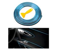 Yourkar Car Interior Trim Strips, 16.4ft Auto Decoration Styling Door Dashboard, DIY Vehicle Interior Filler Insert Flexible Strip with Installing Tool, Univeral Car Accessories (Blue)