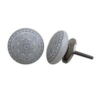 YourKart KPAVIR Set of 12 Handmade Ceramic Knobs | Grey Ceramic Cabinet Knobs | Drawer Pulls for Home, Kitchen, Bathroom or Office | Comes with Bolts and Washer