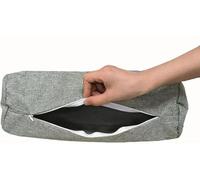 YOUROU Linen Cervical Neck Roll Pillow Cover with Zipper(Pillowcase Only) Soft Cylinder Bolster Pillowcases for Cylindrical Pillow Cushions (Grey,15x40cm)