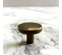 YOUROU Small Round Drawer Handles Single Hole,Aluminum Alloy Doorknobs with Screws for Cabinet,Metal 25mm/30mm Pull Handle for Cupboard Furniture (Teal Bronze,25 * 20MM)
