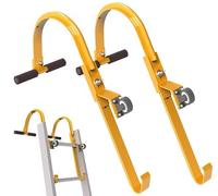 Youroyer Roof Ladder Hooks With Wheel - Heavy Duty Extension Stabilizer, Ridge Extension, T-Bar Rubber Grip for Damage Prevention, Lock Jaw Grip, Easy Access to Steep Roofs