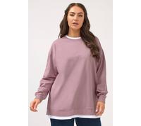 Yours Curve 2-In-1 Sweatshirt - Women's - Plus Size Curve Pink