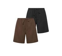 Yours Women's 2 Pack Crinkle Shorts | Size: 18 Yours Multicolor 18