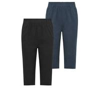 Yours 2 Pack Curve & Navy Blue Cool Cotton Cropped Trousers - Women's - Plus Size Curve