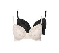 Yours 2 Pack Curve & White Floral Lace Embroidered Padded Bras - Women's - Plus Size Curve