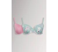 Yours 2 Pack Floral Print T-Shirt Bras Multi