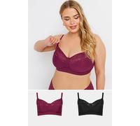 Yours Curve 2 Pack & Black Non-Padded Non-Wi Bras - Women's - Plus Size Curve