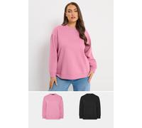 Yours Curve 2 Pack Black & Sweatshirts - Women's - Plus Size Curve
