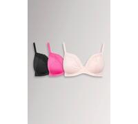Yours Women's 3 Pack Animal Mesh Underwired Bras in Black | Size: 42G Yours Black 42G