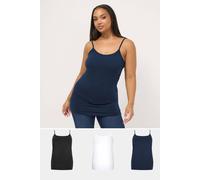 Yours Women's 3 Pack Cami Tops in Black | Size: 18 Yours Black 18