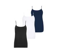 Yours 3 Pack Curve Black & Navy Blue Cami Tops - Women's - Plus Size Curve