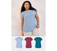 Yours 3 Pack Core T-Shirts In Wine Wine 22-24