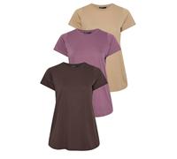 Yours 3 Pack Curve Brown & Natural Brown Core T-Shirts - Women's - Plus Size Curve