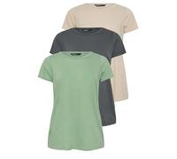Yours - 3 Pack Curve Green & Essential T-Shirts - Women's - Plus Size Curve