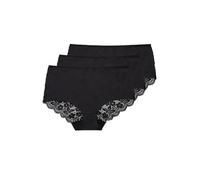 Yours 3 Pack Curve Lace Full Briefs - Women's - Plus Size Curve Black