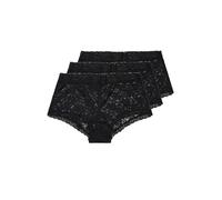 Yours 3 Pack Curve Lace Mid Rise Shorts - Women's - Plus Size Curve Black