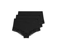 Yours Curve 3 Pack Lace Trim Briefs - Women's - Plus Size Curve Black