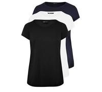 Yours Women's 3 Pack Core T-Shirts in Dark Blue | Size: 18 Yours Dark Blue 18