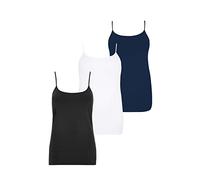 Yours 3 Pack Curve & Navy Blue Cami Tops - Women's - Plus Size Curve