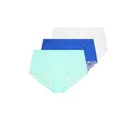 3 Pack Lace Back High Waisted Knickers Yours Blue 18-20