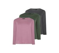 Yours 3 Pack Long Sleeve Core T-Shirts Multi
