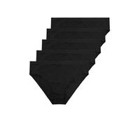 Yours 5 Pack Curve Cotton High Waisted Maxi Full Brief Knickers High Leg - Women's - Plus Size Curve Multipack Black 34-36