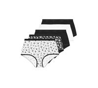 Yours 5 Pack Curve Black & Floral Print Full Briefs - Women's - Plus Size Curve