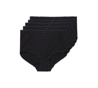 Yours 5 Pack Curve Cotton High Waisted Maxi Full Brief Knickers - Women's - Plus Size Curve Black 26-28