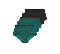 Yours 5 Pack Curve Green Animal Print Full Briefs - Women's - Plus Size Curve