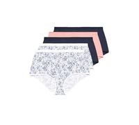 Yours 5 Pack Curve Pink & Floral Print Full Briefs - Women's - Plus Size Curve