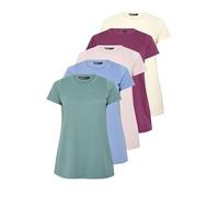 Yours 5 Pack Curve Purple & Pink Core T-Shirts - Women's - Plus Size Curve