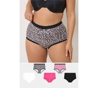Yours 5 Pack Daisy Print Full Briefs Multi 34-36